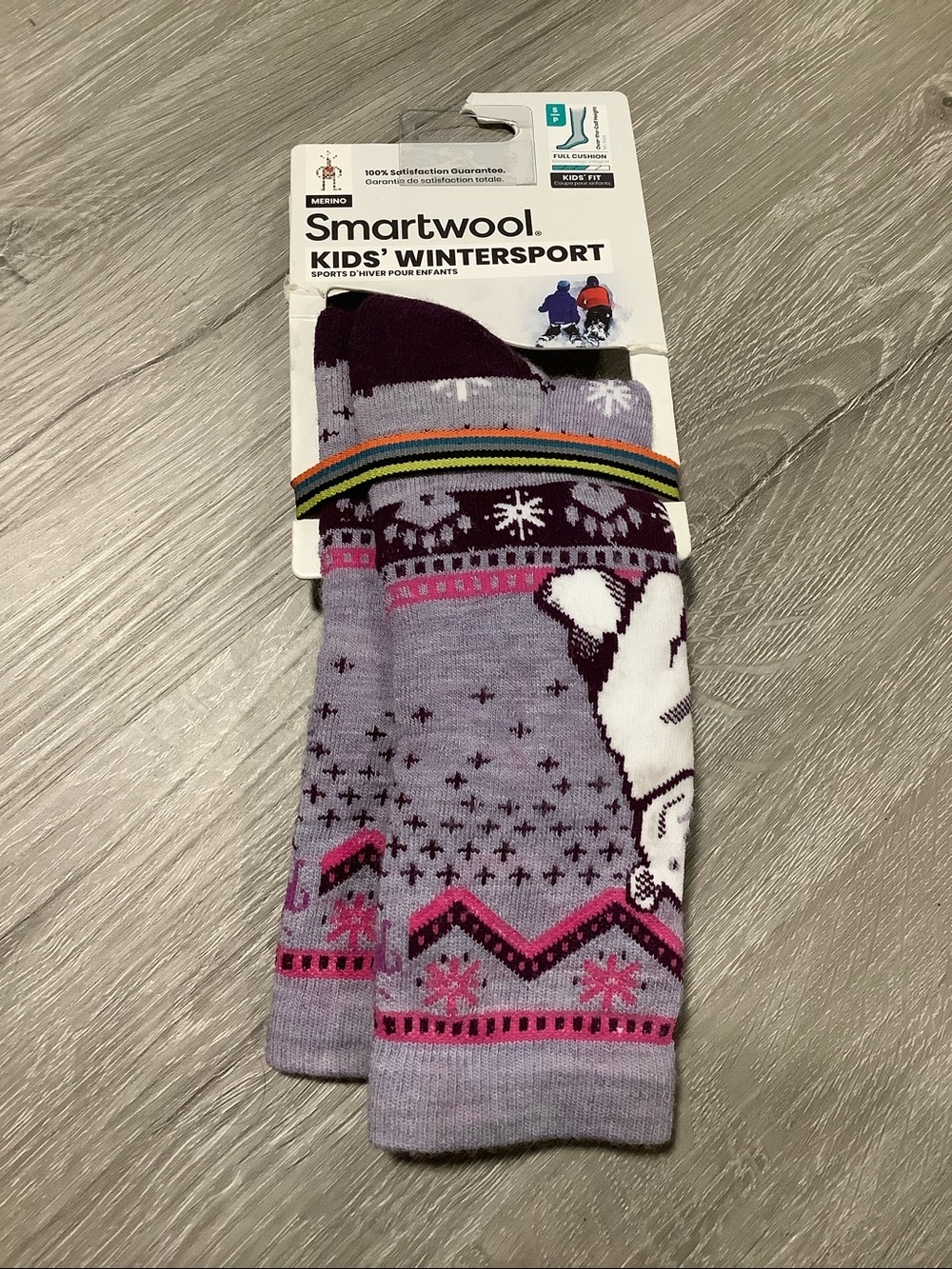 Kids Smartwool polar bear winter sport socks
